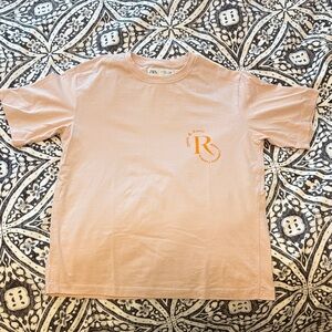 Zara Men's Dusty Rose Short Sleeve Logo Tee